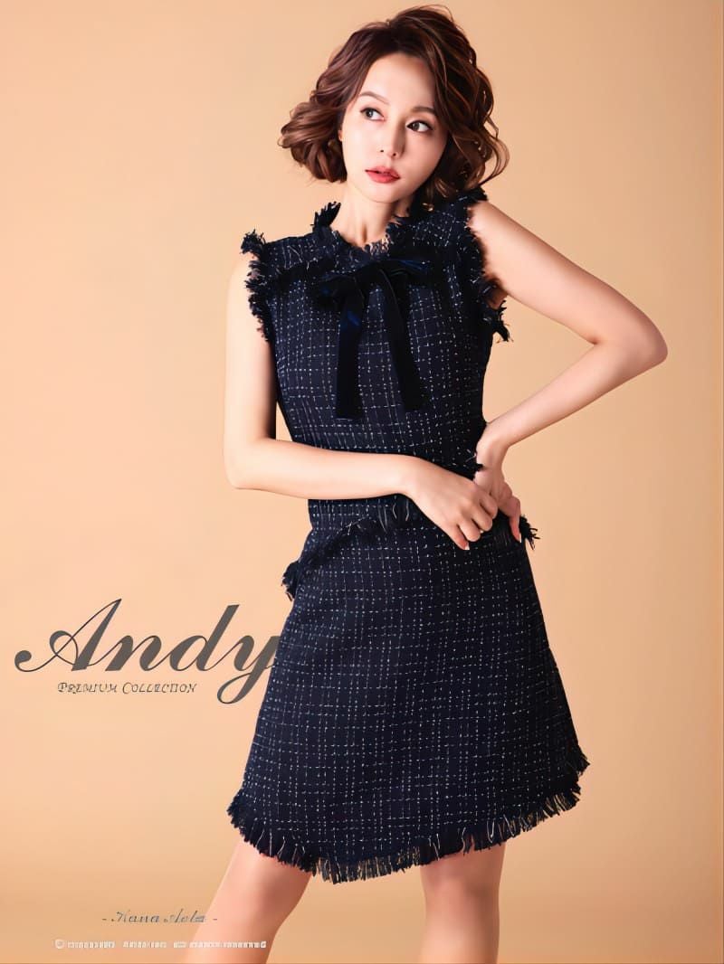 SALE【Andy/アンディ】ツイード フリンジリボン ノースリーブ