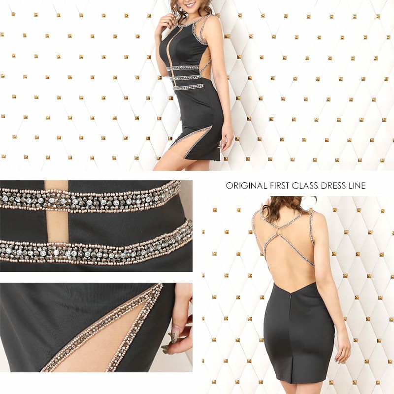 AngelR [エンジェルアール]フロントラインビジュー カッティングメッシュ ミニドレス[20814]