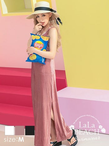 UVカットベロアマキシワンピース [ゆんころ/水着着用]