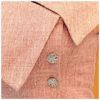 [Veautt][ヴュート]ビックカラー ツイード シャツOP風 ワンカラー タイト 高級ひざ丈ドレス[グリーン][XSあり][ゆめ/キャバドレス着用][01238]