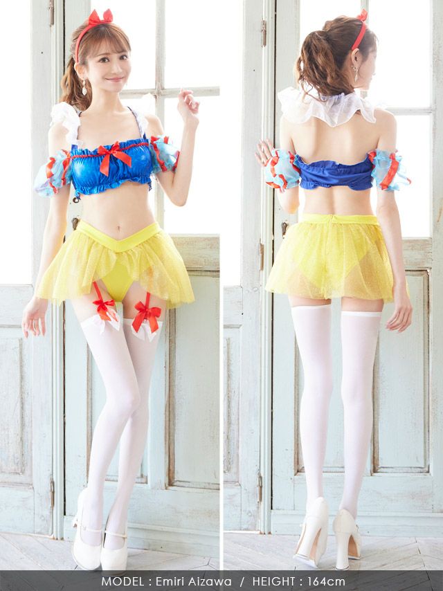 3点set 白雪姫セクシープリンセスキャラクター [トップス+ショーツ+カチューシャ]