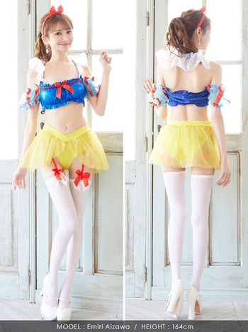 3点set 白雪姫セクシープリンセスキャラクター [トップス+ショーツ+カチューシャ]