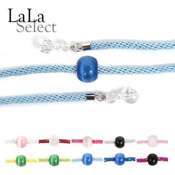 [浴衣飾り帯紐] 天然石とんぼ玉クリスタルビーズ飾り帯紐 １０色展開(イエロー/イエローグリーン/ライトブルー/ブルー/パープル/レッド/ピンク/ライトピンク/ホワイト/シルバー)