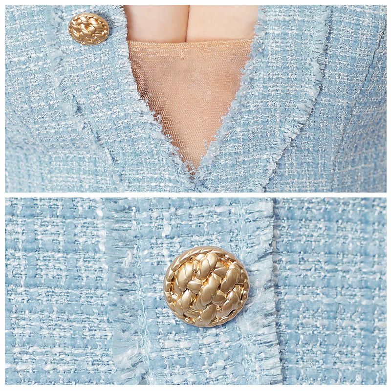 AngelR [エンジェルアール]ホルターネック バストカット シースルー ツイード タイト 高級ミニドレス[ピンク][XSあり][きよみん/キャバドレス着用][23827]