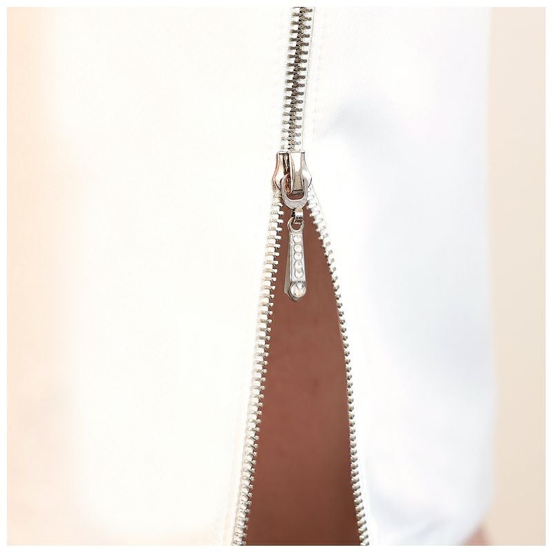 [Veautt][ヴュート]デコルテクロスデザイン アシンメトリー ワンカラー ビジュー ジップスリット ミディアム タイト 高級 ひざ丈ドレス[グリーン][ふうか/キャバドレス着用][11238]