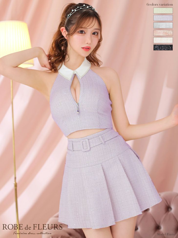 SALE【ROBEdeFLEURS/ローブドフルール】ガーリー セットアップ