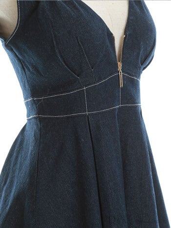 【DEA.by ROBE de FLEURS/ディア】ノースリーブ ショルダーリボン チュール フレアひざ丈ドレス