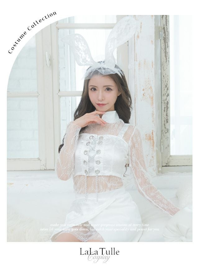 コスプレ 長袖 レース セットアップ セクシー コスプレ 長袖 レース セットアップ セクシー バニー コスプレ衣装 5点セットバニー コスプレ衣装 6点セット