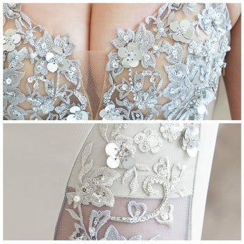 【Angel R/エンジェルアール】セクシー レース フラワー刺繍 キャミソール スリットタイトロングドレス