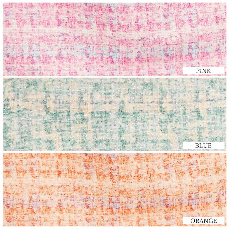 【PURESS/ピュアレス】ツイード サイドカットベルト ビジュー フレアミニドレス