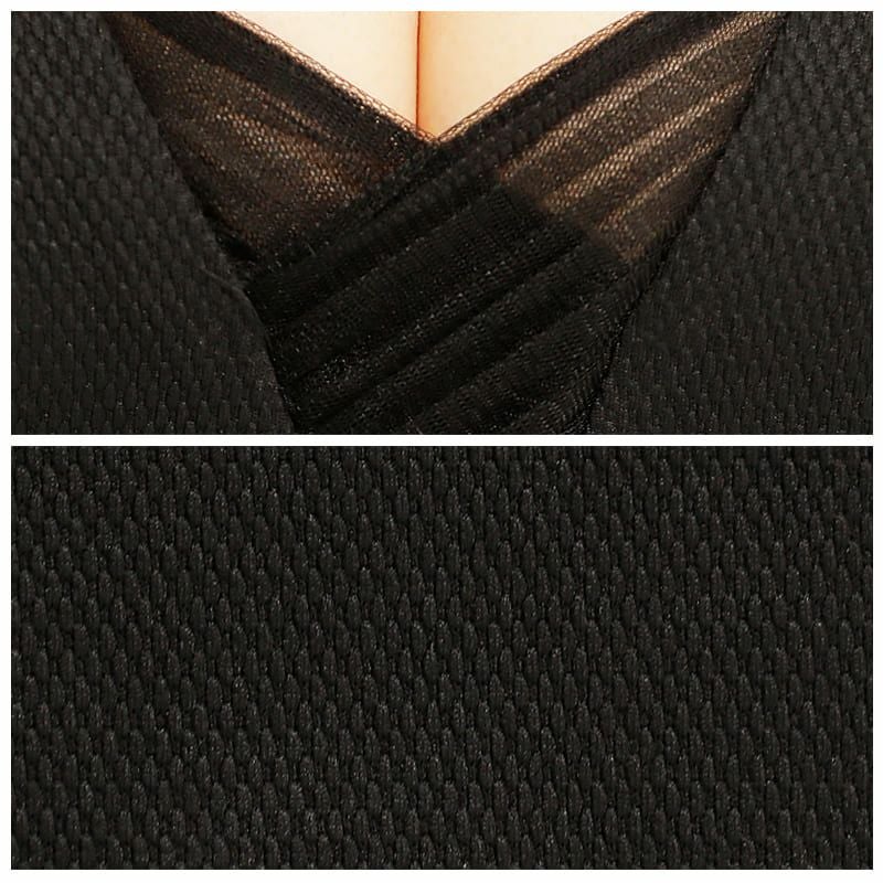 【PURESS/ピュアレス】 シンプル ウエスト ダブルボタン ノースリーブ タイトミニドレス