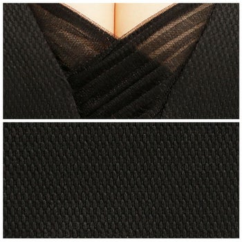 【PURESS/ピュアレス】 ウエスト ダブルボタン シアーレース ノースリーブ タイトミニドレス