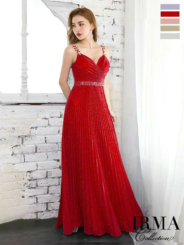 IRMA/イルマ】キャミソール ウエストライン ビジュー ラメ プリーツ