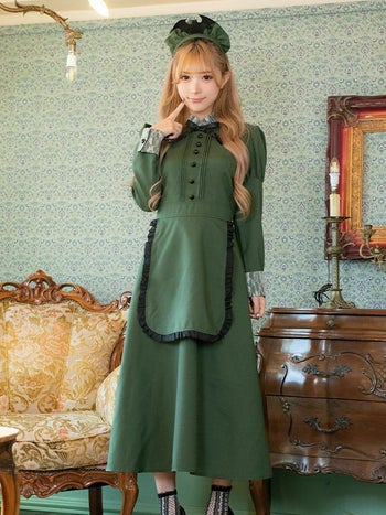 親子でお揃い 長袖 洋館風メイド 衣装2点セット