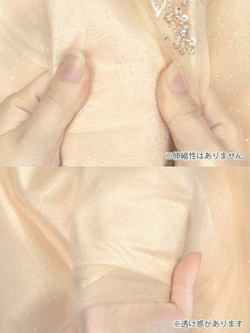 ラメ刺繍ビジュー キャミソール ショルダーリボン シアー シフォン フレアミニ バースデードレス