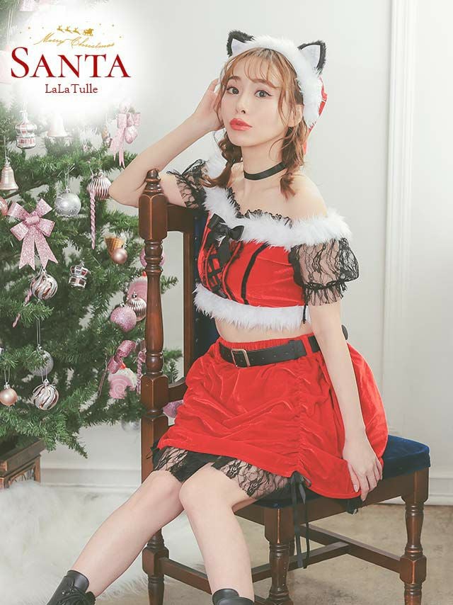コヤンイサムチョン　フリルドレスのサンダーちゃん❤️ 3点セット】THE IDOL SANTA アイドル サンタ オフショル×スカート