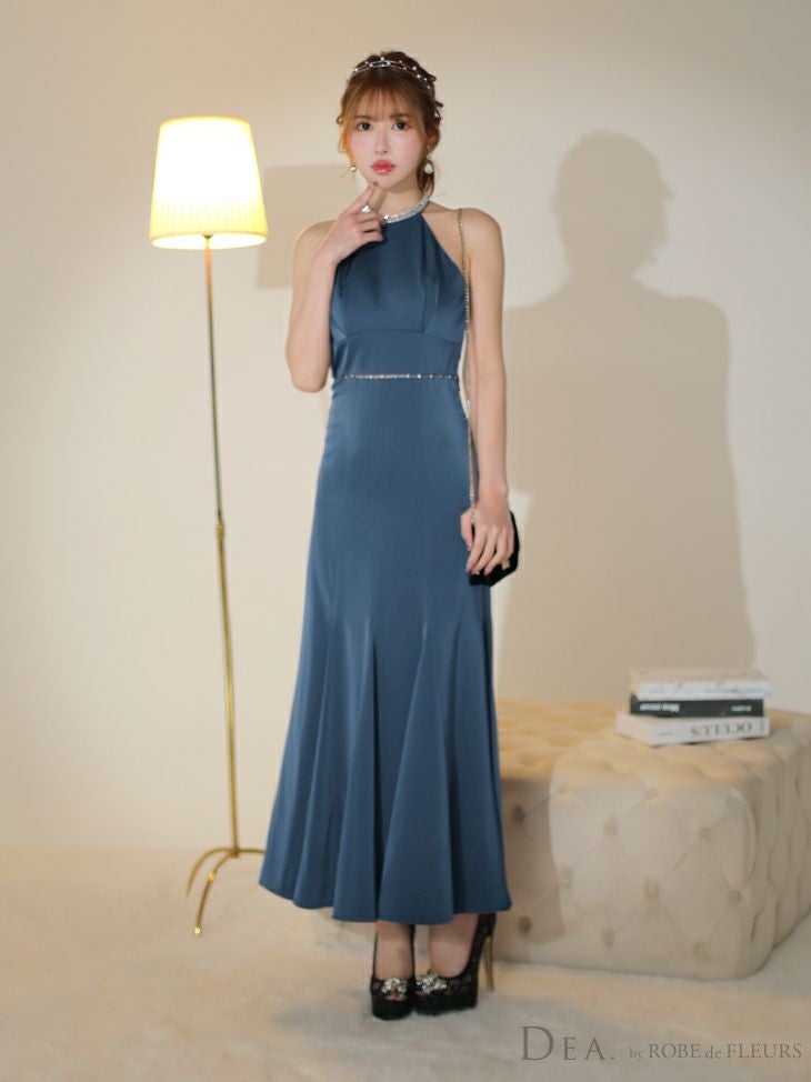 DEA.by ROBE de FLEURS/ディア】エレガント サテン ホルターネック
