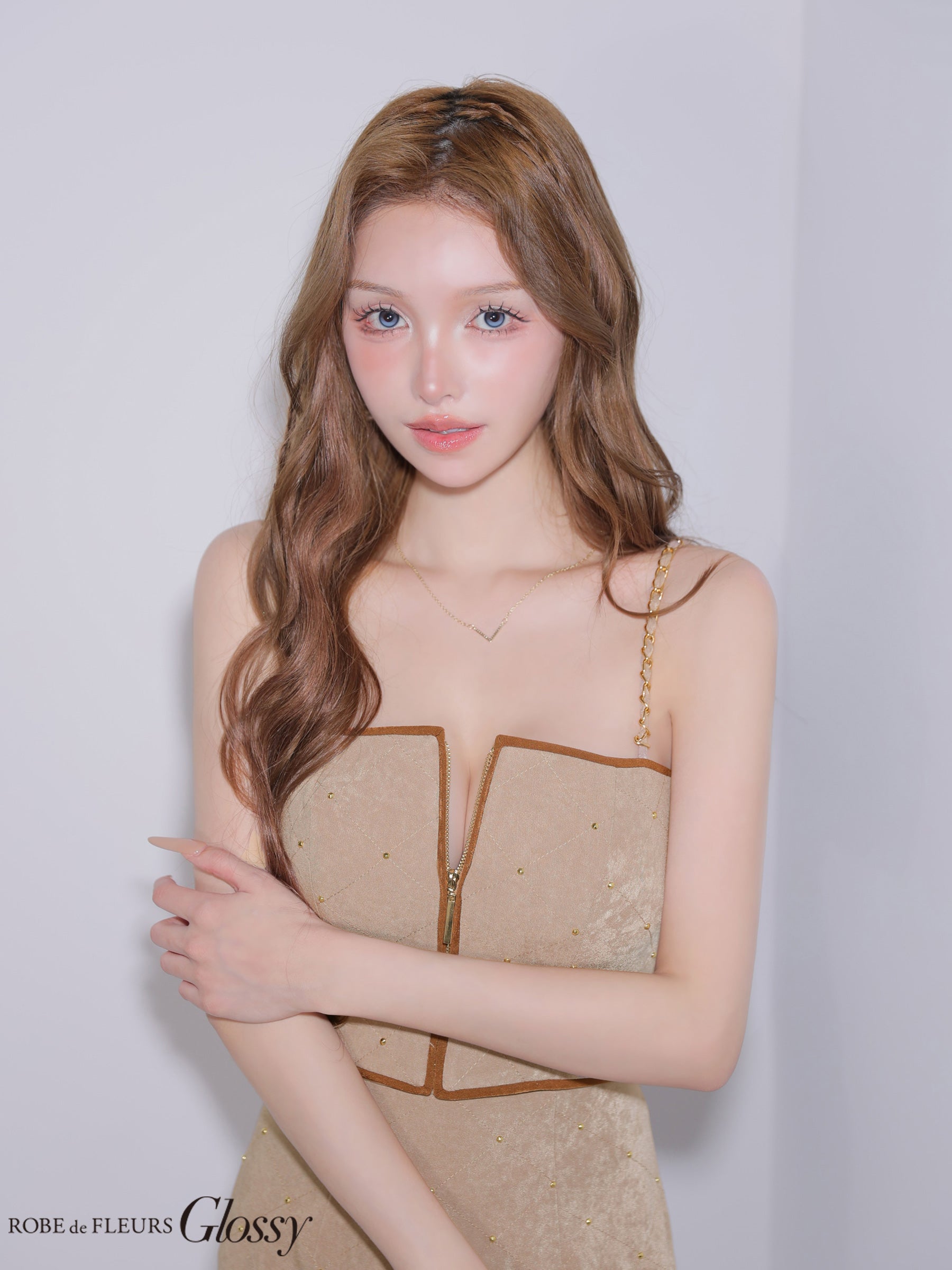 Glossy by ROBE de FLEURS/グロッシー】キャミソール スタッズ