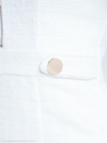 キャバドレス ミニ ドレス an アン チェーン フロントジップ サイドジップ チェック ツイード ノースリーブ タイトミニドレス