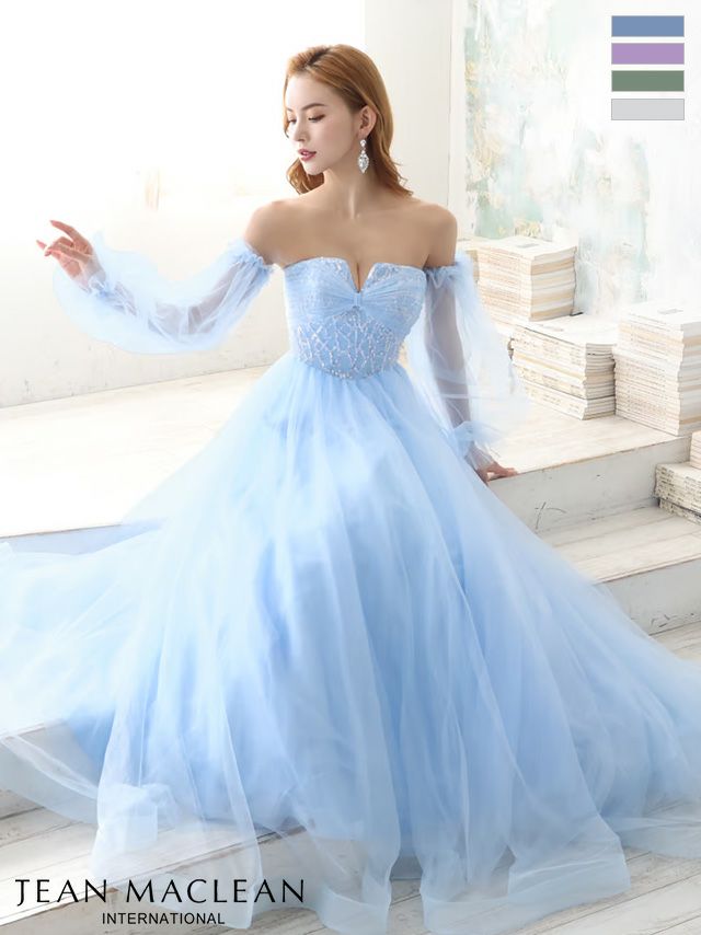 JEANMACLEAN/ジャンマクレーン】パフスリーブ 長袖 ベアトップ 2way