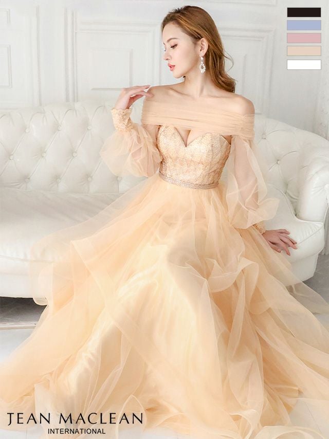 JEANMACLEAN/ジャンマクレーン】オフショルダー 長袖 シアー