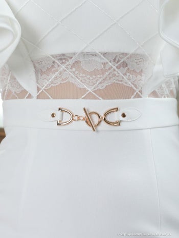 キャバドレス ミニ ドレス an アン フリル ワンカラー レース ブロック チュール ノースリーブ 肌魅せ ゴールド チェーン タイト タイトミニドレス