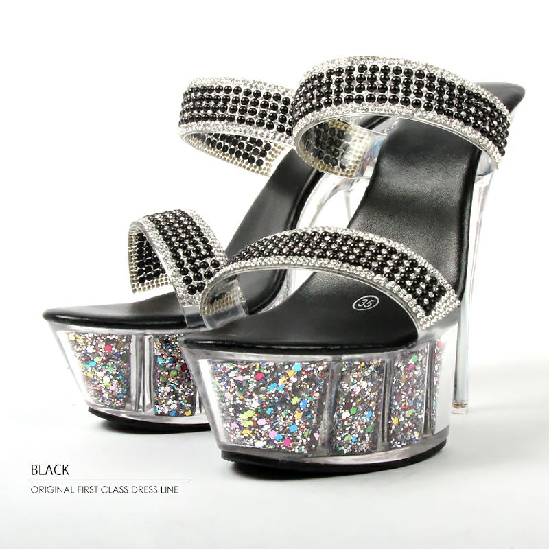 Angel R/エンジェルアール】 ラメ入り スケルトンデザイン クリア