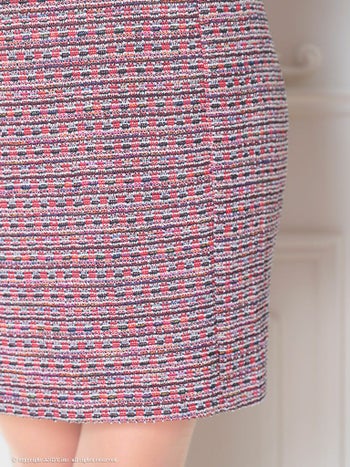 キャバドレス　ミニドレス　ツイード　かわいい　フリル袖　襟付き　シンプル