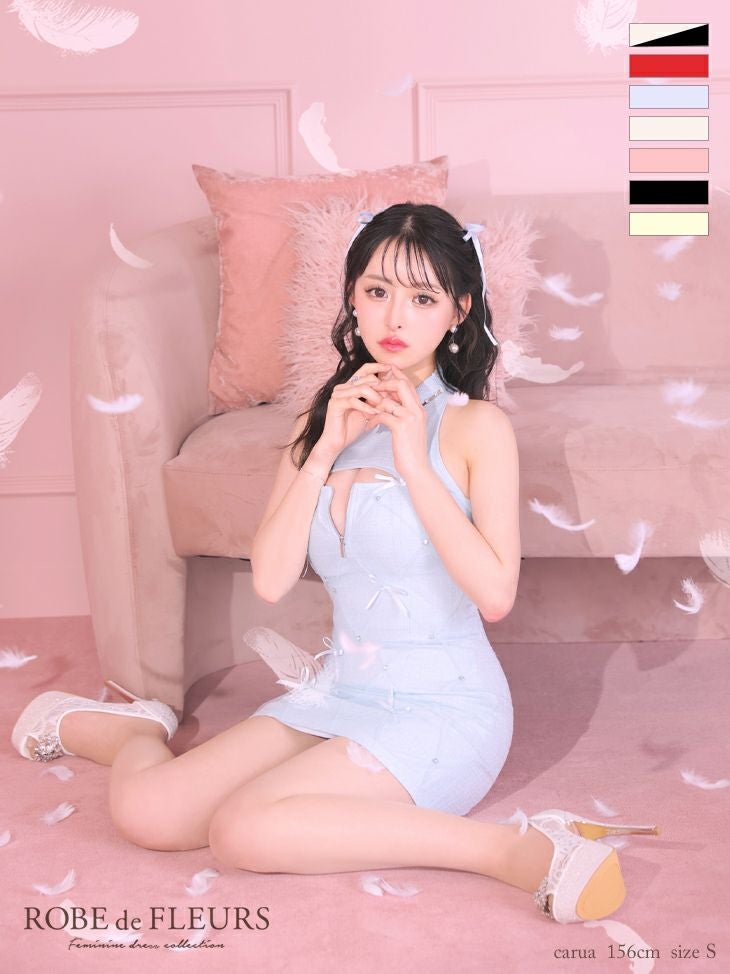 ROBEdeFLEURS/ローブドフルール】セクシー バレエコア ジップデザイン