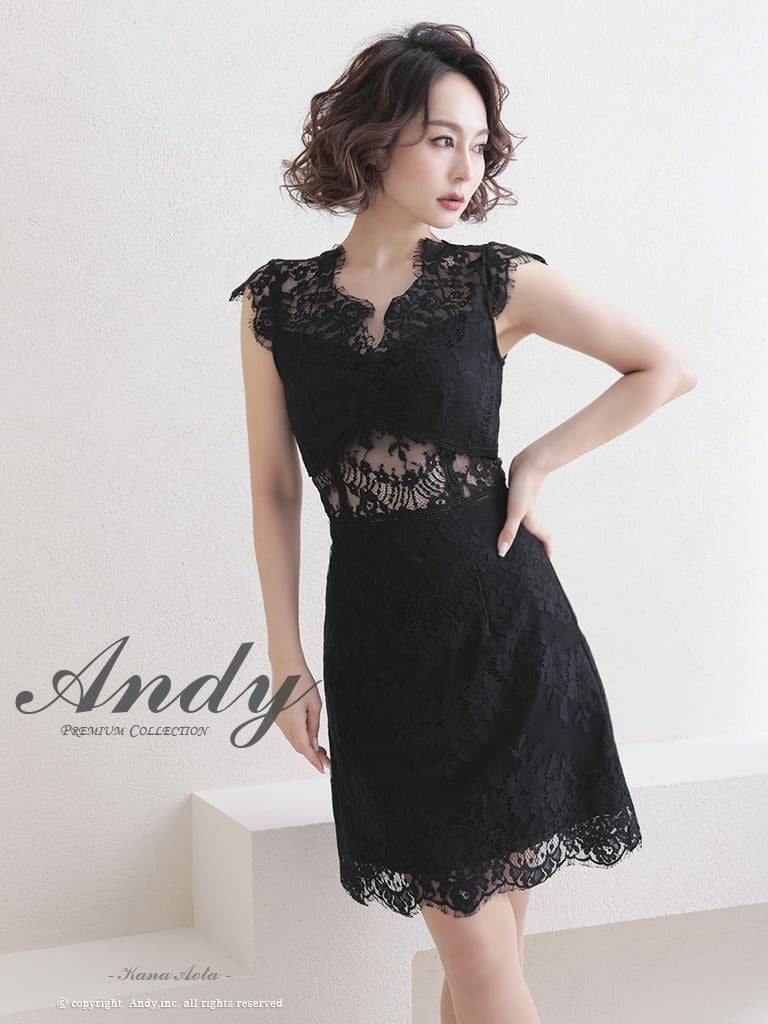 Andy/アンディ】 ウエストレース セクシー ノースリーブ タイトミニ