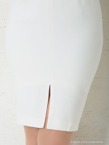 キャバドレス ミニ ドレス Andy アンディ レース カットアウト ハイネック スリット 長袖 くびれ透け タイトミニドレス