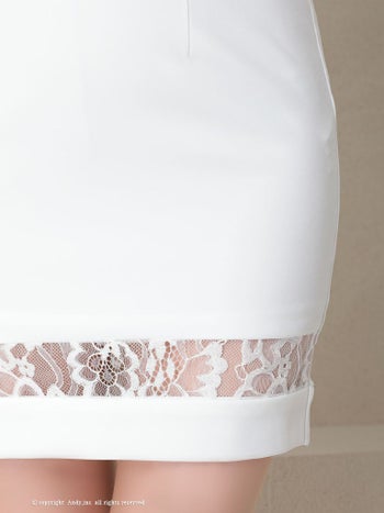 キャバドレス GLAMOROUS グラマラス フラワーレース ワンカラー ベルトデザイン ノースリーブ タイトミニドレス