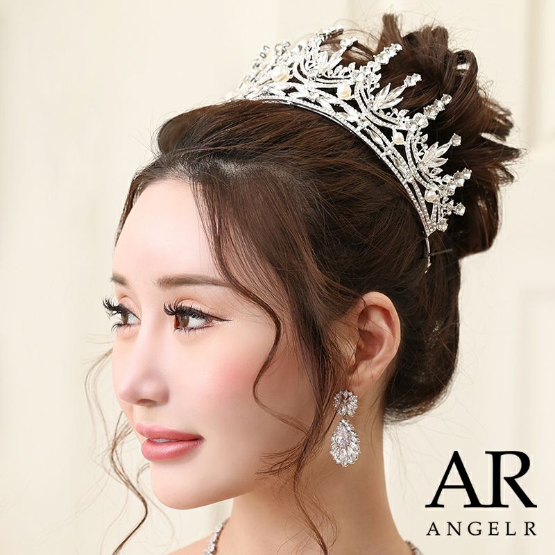 Angel R/エンジェルアール】パールストーンビジュー ティアラ(TH046