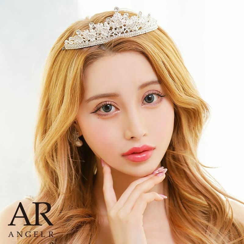 Angel R/エンジェルアール】ストーンビジュー リーフモチーフ ティアラ
