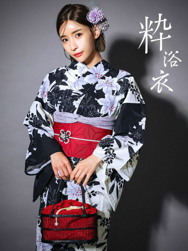 セパレート浴衣 黒い 浴衣 レトロ 黒系の浴衣 LaLaTulle ララチュール 公式