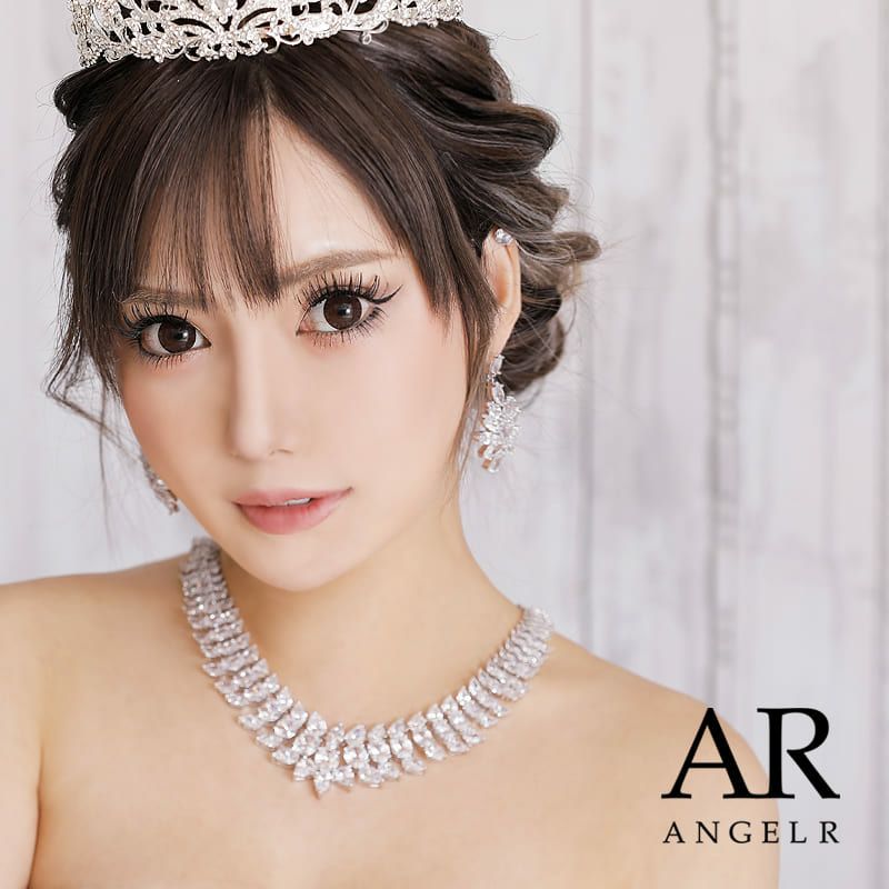Angel R/エンジェルアール】ドロップ ストーン ネックレス ピアス 
