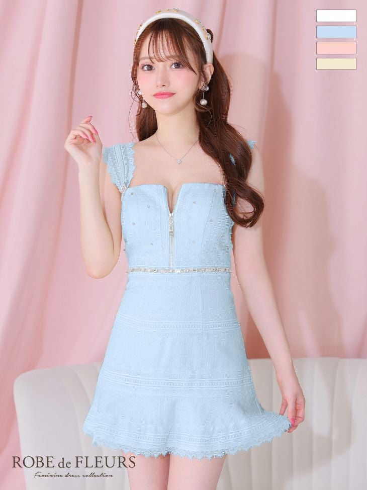 SALE【ROBEdeFLEURS/ローブドフルール】ノースリーブ ジップデザイン