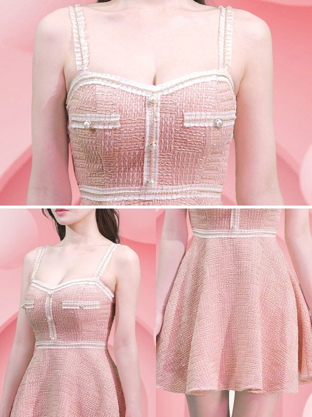 JENNNY/ジェニー】キャミソール サマーツイード フェミニン ボタン