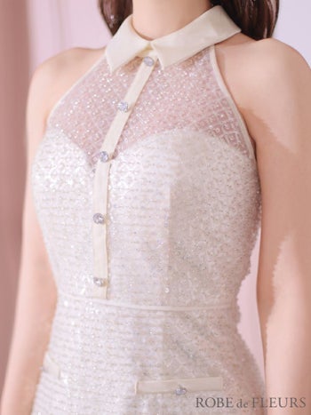 キャバドレス ブランド キラキラスパンコールホルターネック タイトミニドレス