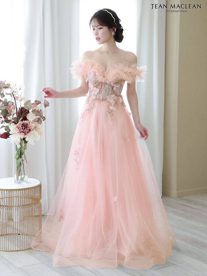 JEANMACLEAN/ジャンマクレーン】フラワーモチーフ オフショルダー