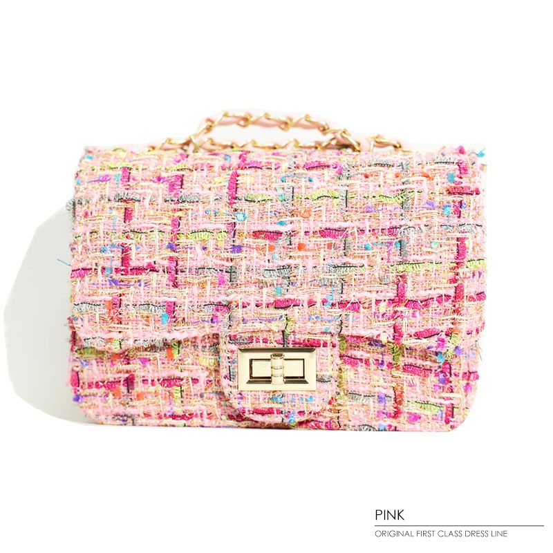 バッグ Angel R ツイード チェック チェーン ミニ ショルダーバッグ