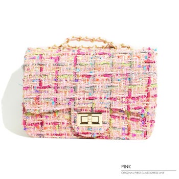 バッグ Angel R ツイード チェック チェーン ミニ ショルダーバッグ