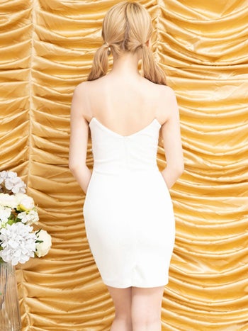 キャバドレス Angel R セクシー くびれ透け ビジュー シースルー キャミソール タイトミニドレス 