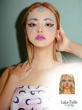 コスプレ 小物 ボディー キラキラジュエル バタフライ シールステッカー