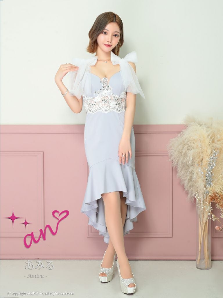 an/アン】リボン 刺繍デザイン キャミソール マーメイド ロングテール