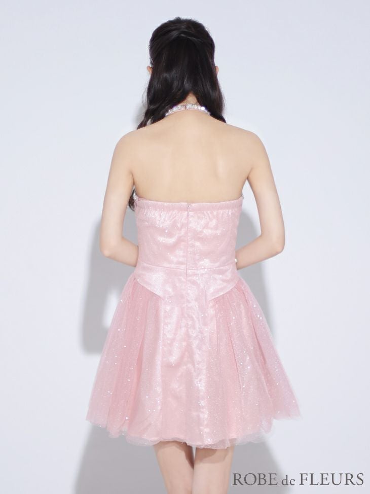 ROBEdeFLEURS/ローブドフルール】ラメ チュール ビジュー ガーリー