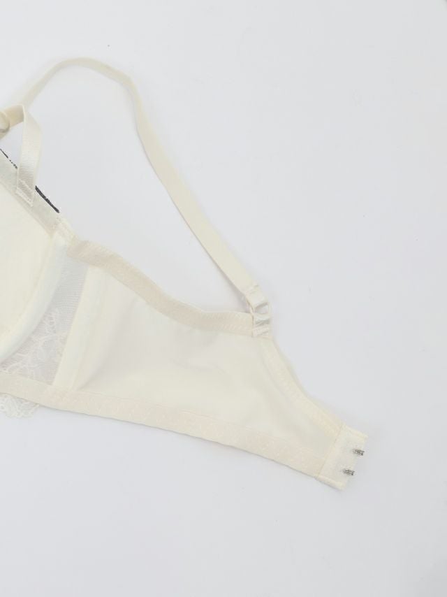 勝負下着 フラワー刺繍 モノトーン ブラジャー＆ショーツ 2点セット