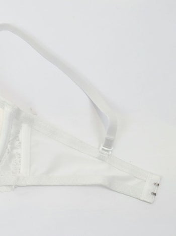 勝負下着 エレガント刺繍 レース ブラジャー＆ショーツ 2点セット