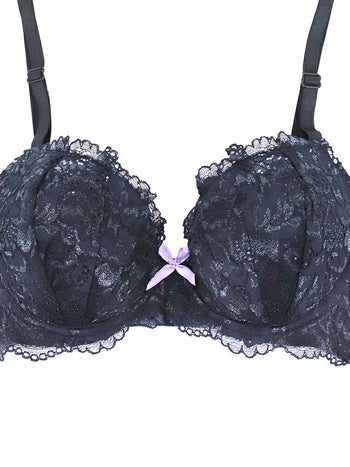 勝負下着 レース ローズ刺繍 ブラジャー＆ショーツ 2点セット