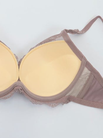 勝負下着 レース カットアウト ブラジャー＆ショーツ 2点セット